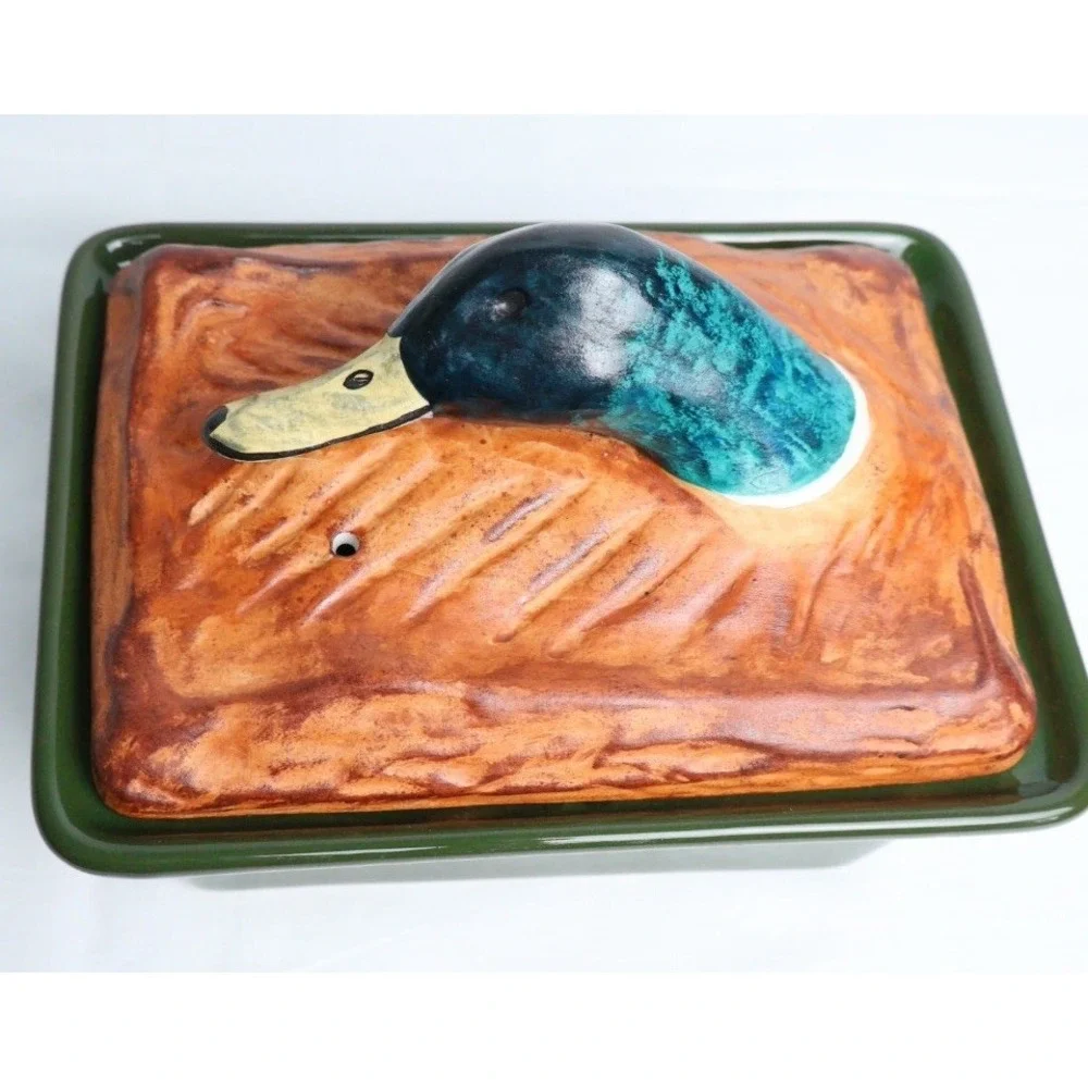 VTG French Pillivuyt Duck Terrine Tureen Covered Casserole Dish RARE